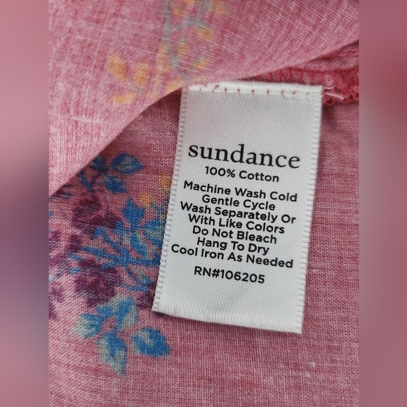 Sundance Pink Floral Shirt size Small - Picture 4 of 4